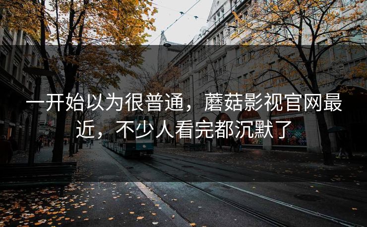一开始以为很普通，蘑菇影视官网最近，不少人看完都沉默了